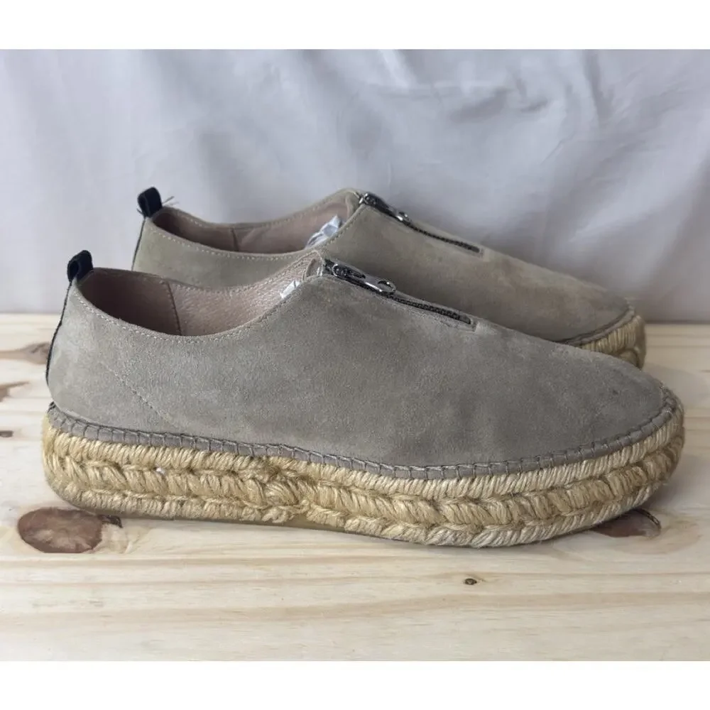 Eric Michael Serena Womens Brown Nubuck Espadrille Platform Shoes Size 39/8.5-9
